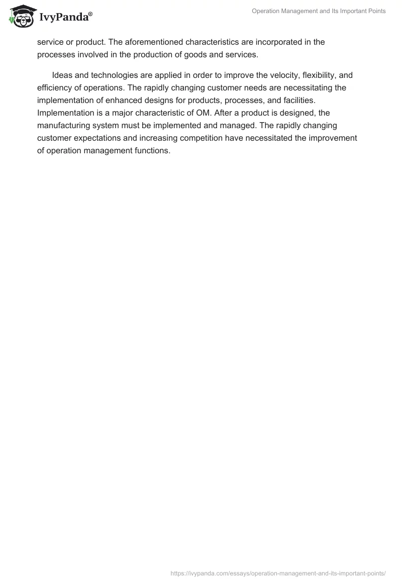 Operation Management and Its Important Points. Page 3