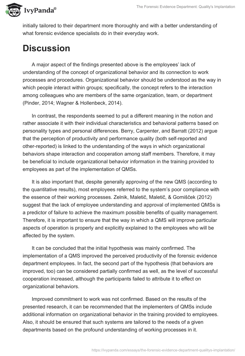 The Forensic Evidence Department: Quality's Implantation. Page 4