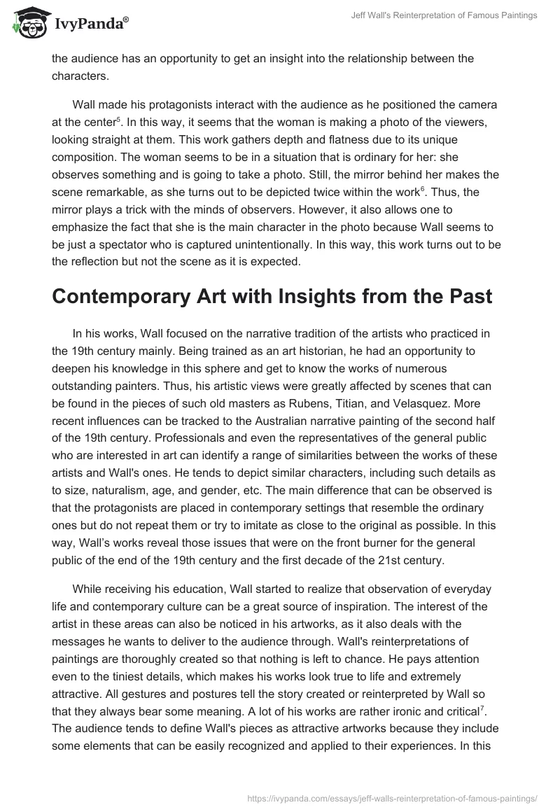 Jeff Wall's Reinterpretation of Famous Paintings. Page 4