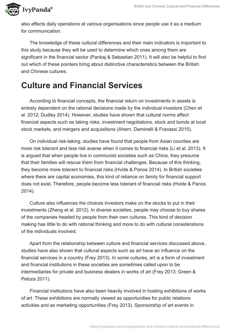 British and Chinese Cultural and Financial Differences. Page 4