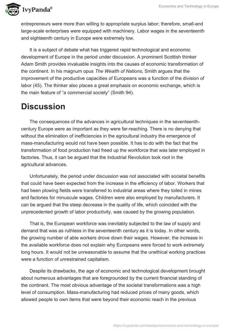 Economics and Technology in Europe. Page 2