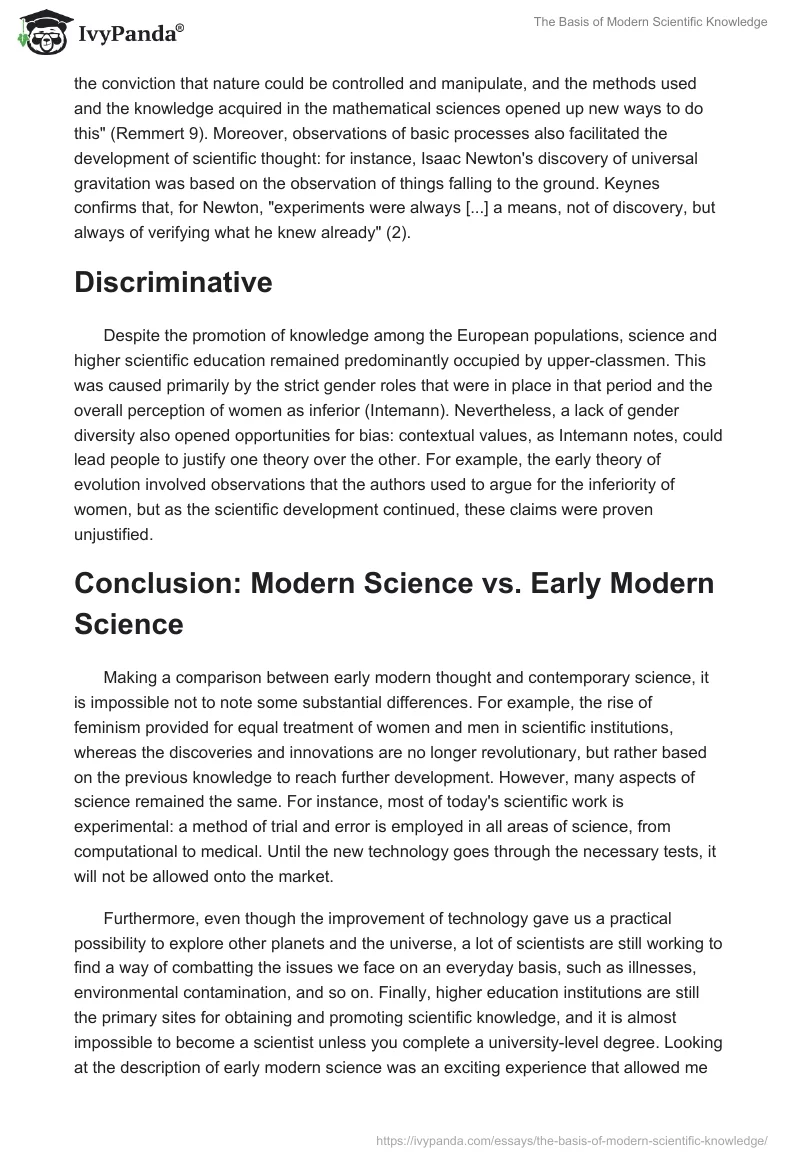 The Basis of Modern Scientific Knowledge. Page 3