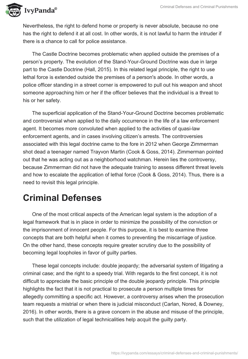 Criminal Defenses and Criminal Punishments. Page 2