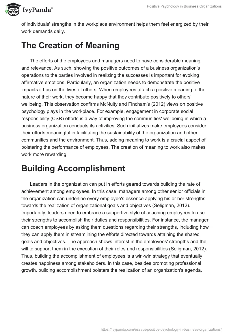 Positive Psychology in Business Organizations. Page 5