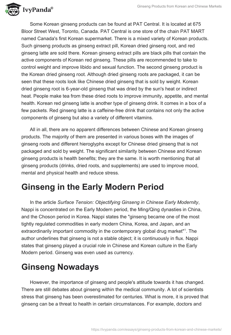 Ginseng Products from Korean and Chinese Markets. Page 2