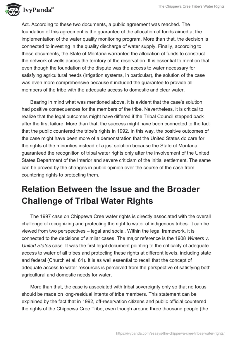 The Chippewa Cree Tribe's Water Rights. Page 5
