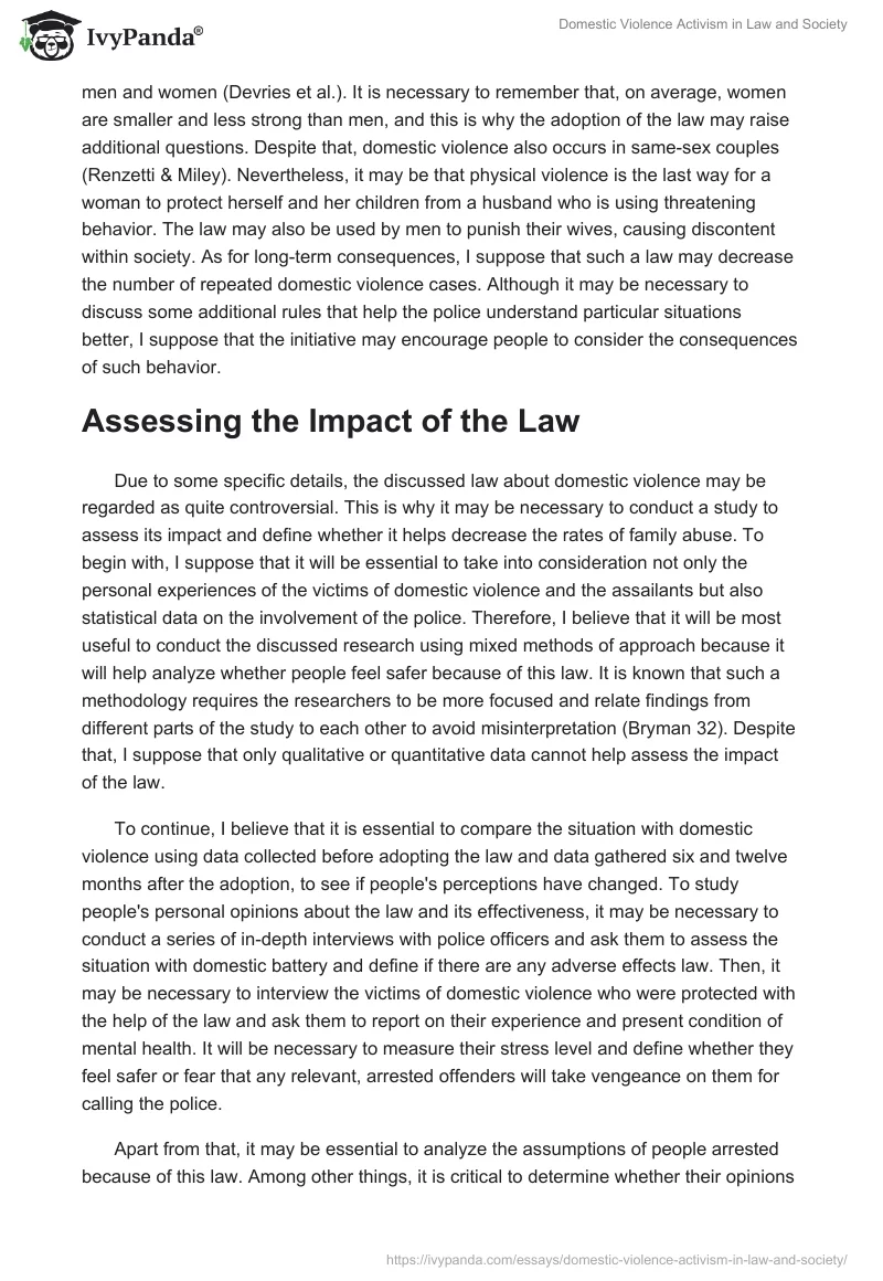 Domestic Violence Activism in Law and Society. Page 3