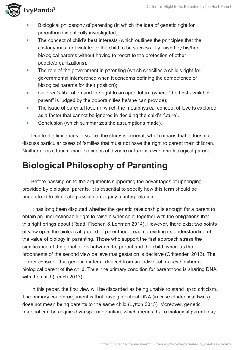 Children's Right to Be Parented by the Best Parent. Page 2
