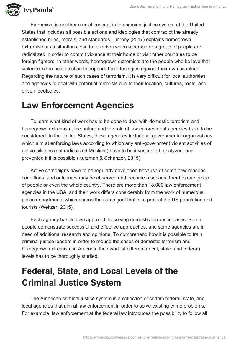 Domestic Terrorism and Homegrown Extremism in America. Page 2