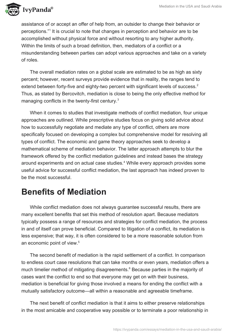 Mediation in the USA and Saudi Arabia. Page 2