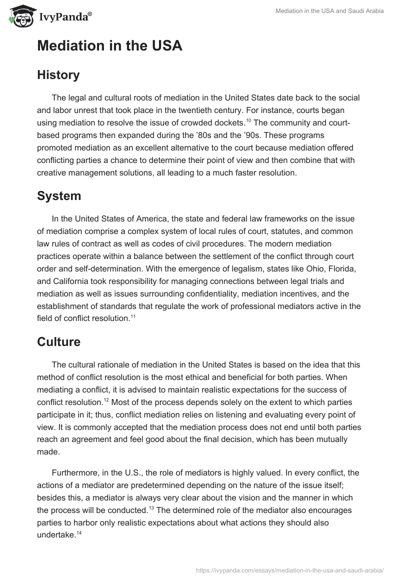 Mediation in the USA and Saudi Arabia. Page 4