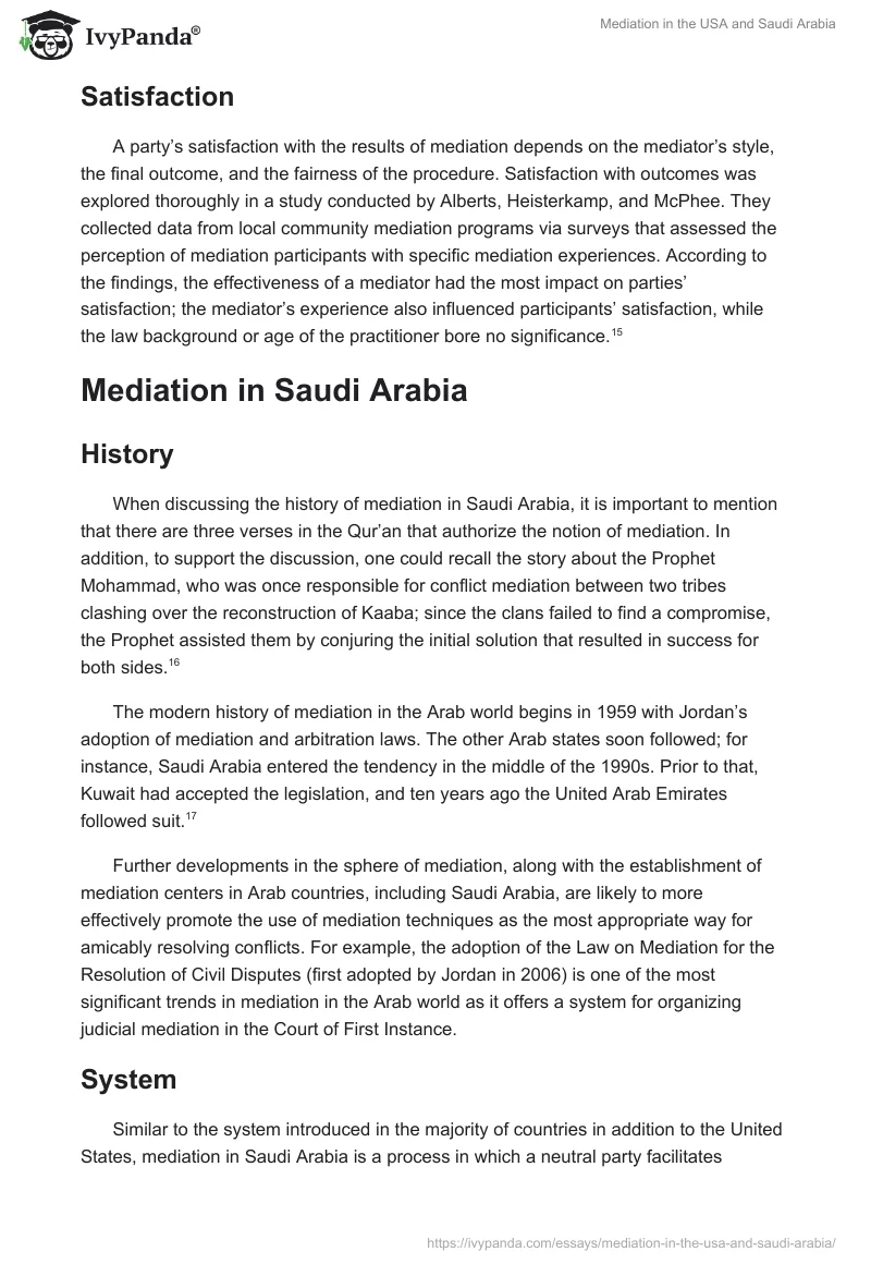 Mediation in the USA and Saudi Arabia. Page 5