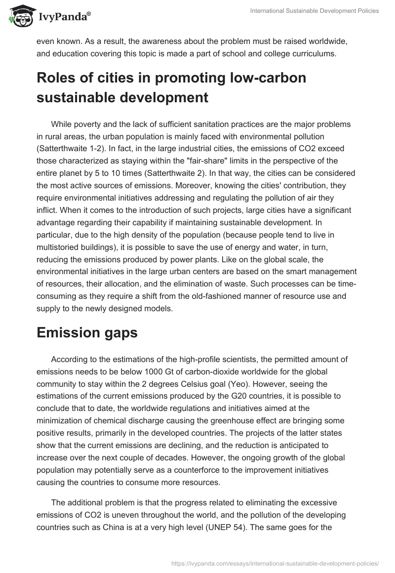 International Sustainable Development Policies. Page 4