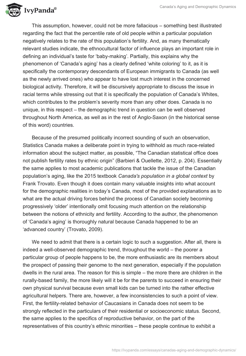 Canada’s Aging and Demographic Dynamics. Page 3