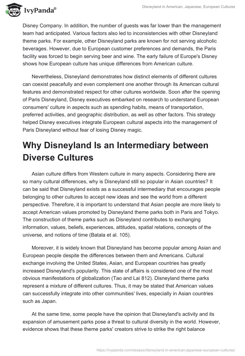 Disneyland in American, Japanese, European Cultures. Page 5