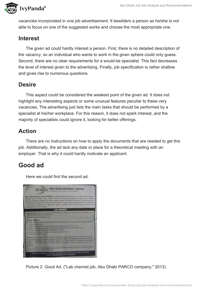 Abu Dhabi Job Ads Analysis and Recommendations. Page 3
