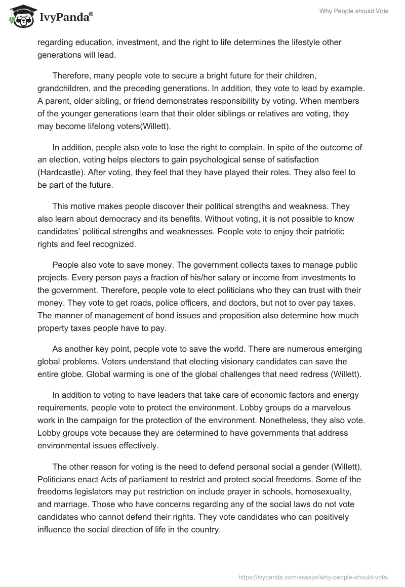 Why People should Vote. Page 2