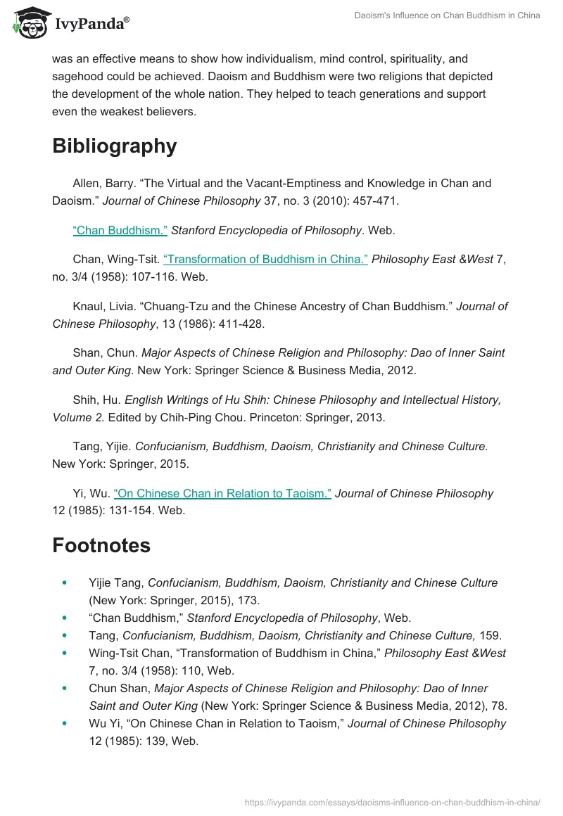 Daoism's Influence on Chan Buddhism in China. Page 5