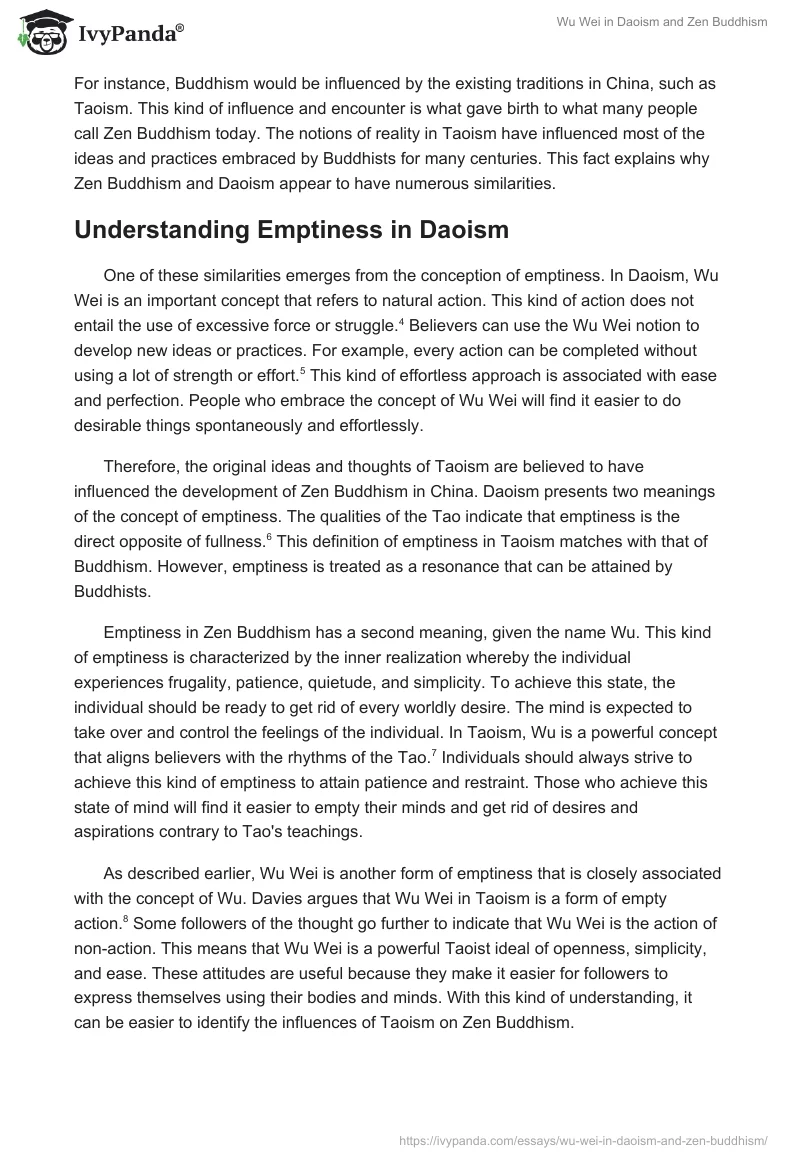 Wu Wei in Daoism and Zen Buddhism. Page 2