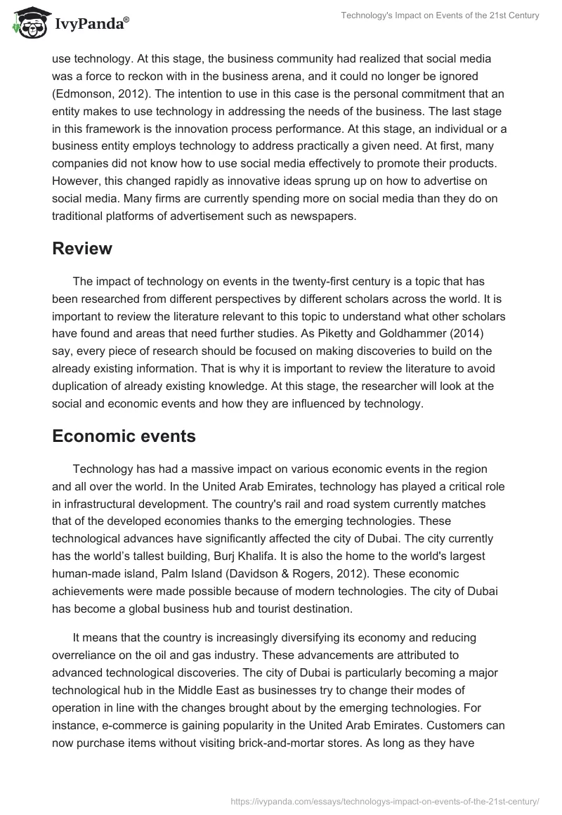 Technology's Impact on Events of the 21st Century. Page 5