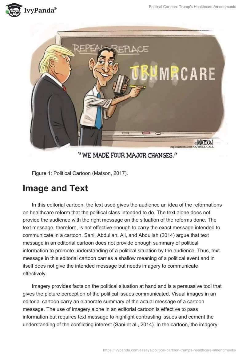 Political Cartoon: Trump's Healthcare Amendments. Page 2