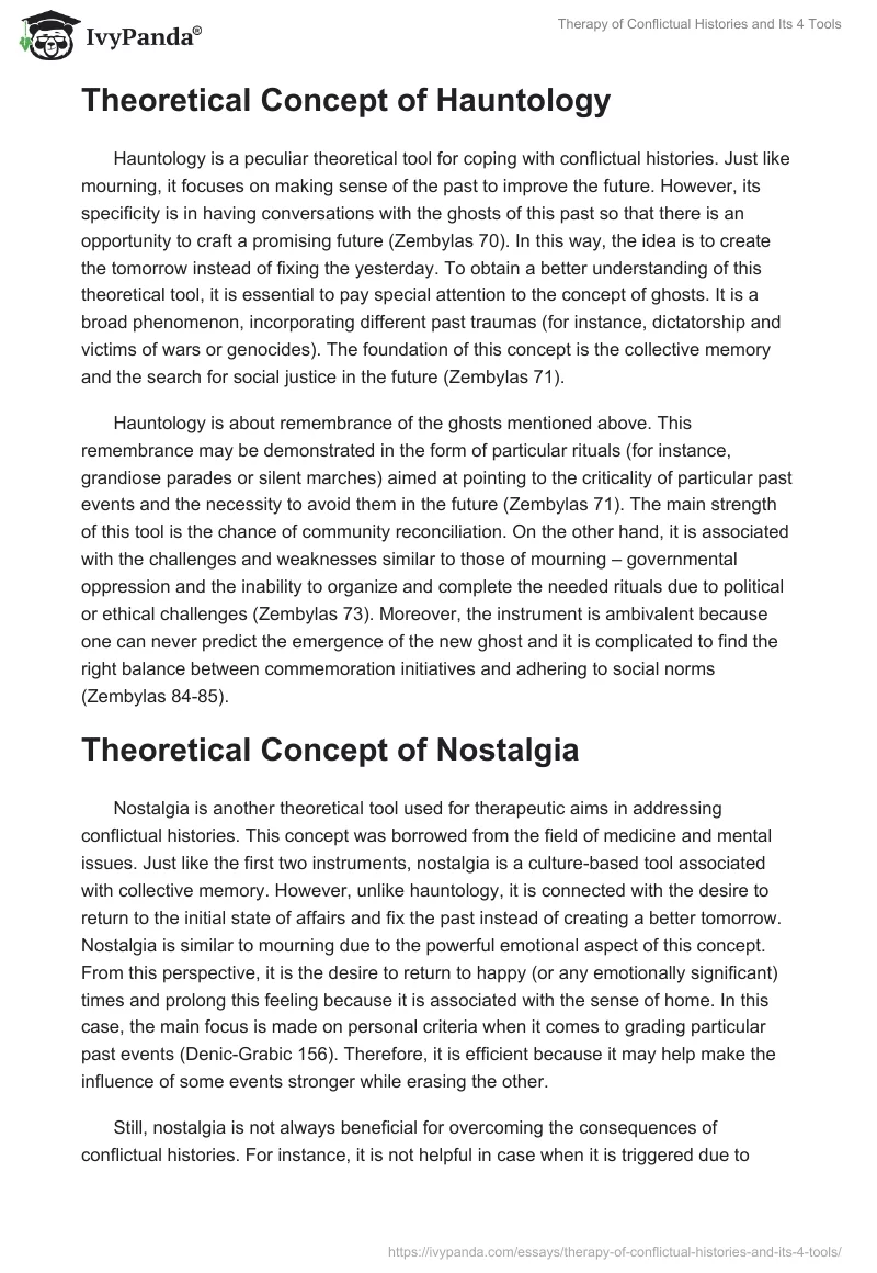 Therapy of Conflictual Histories and Its 4 Tools. Page 2