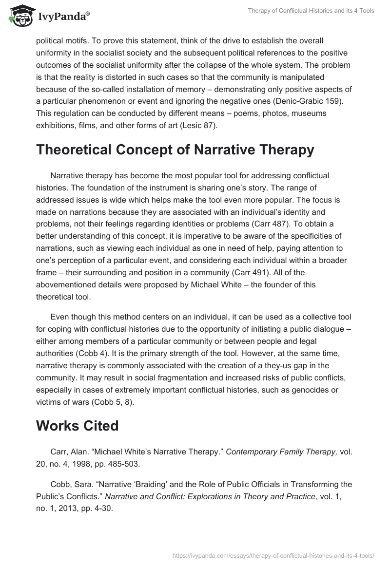 Therapy of Conflictual Histories and Its 4 Tools. Page 3