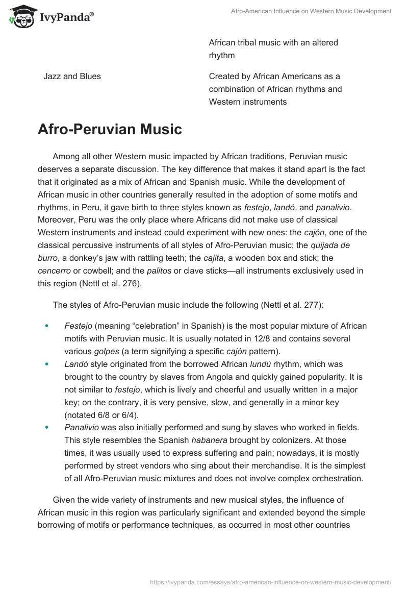 Afro-American Influence on Western Music Development. Page 5
