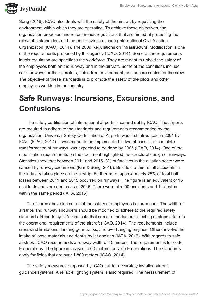 Employees’ Safety and International Civil Aviation Acts. Page 3