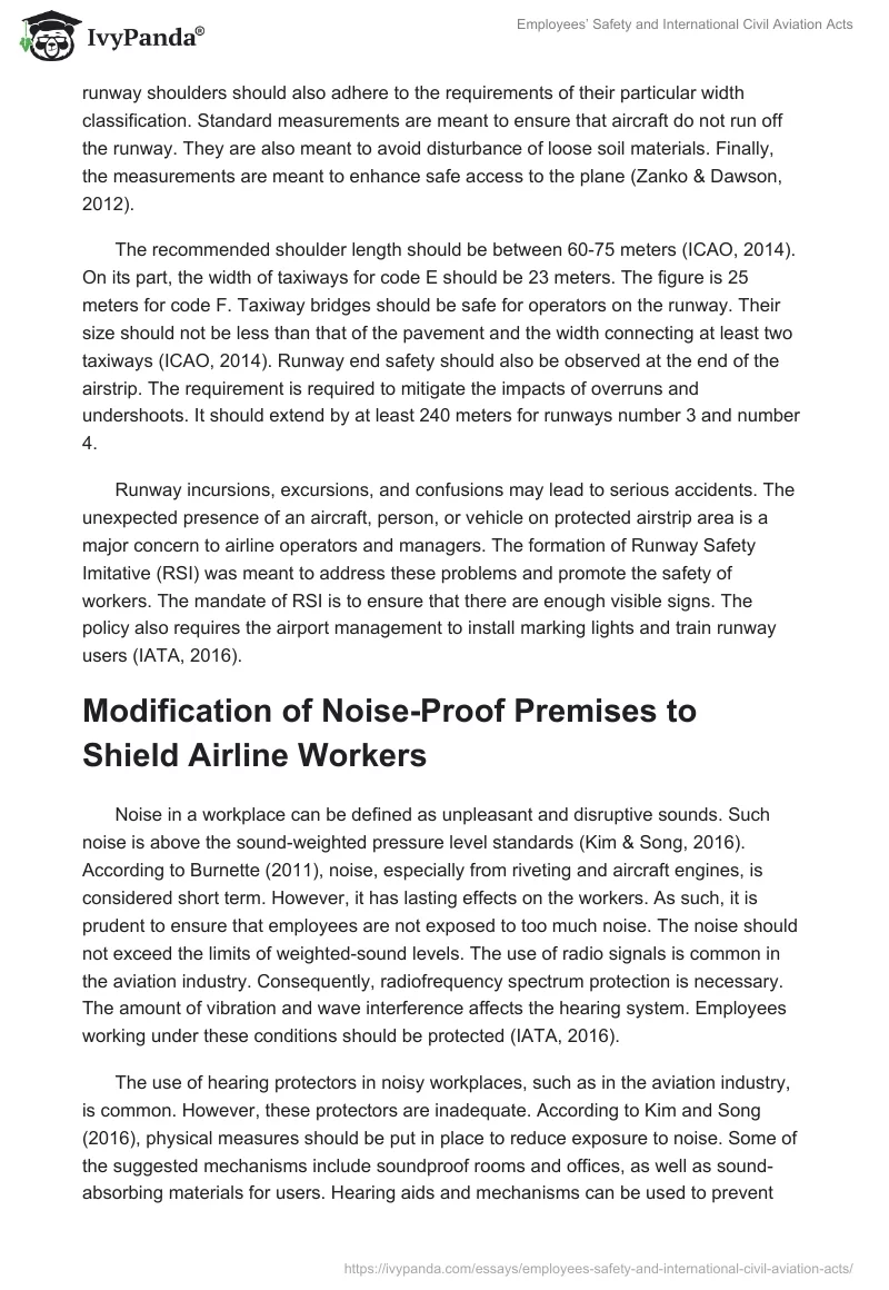 Employees’ Safety and International Civil Aviation Acts. Page 4