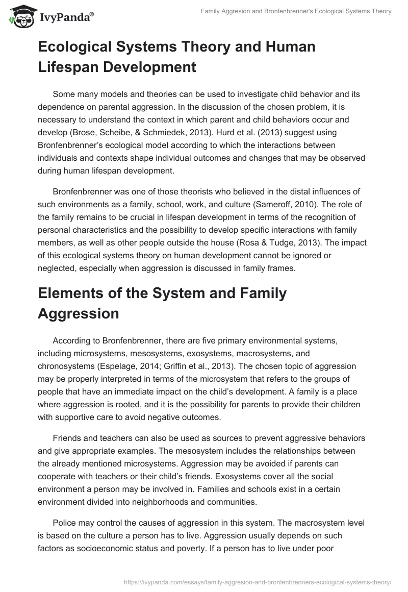 Family Aggresion and Bronfenbrenner's Ecological Systems Theory. Page 2