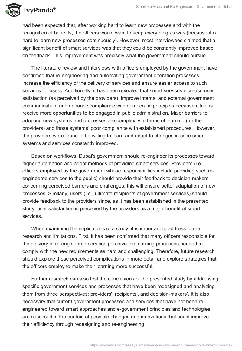 Smart Services and Re-Engineered Government in Dubai. Page 5