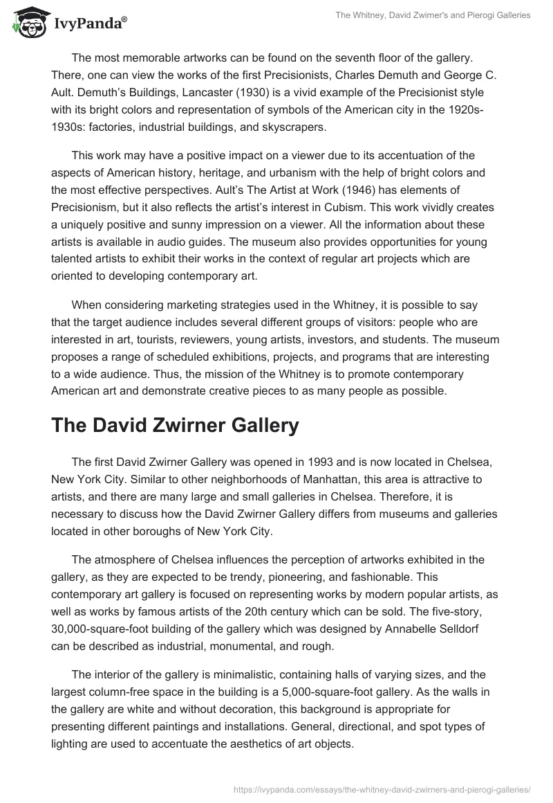 The Whitney, David Zwirner's and Pierogi Galleries. Page 2