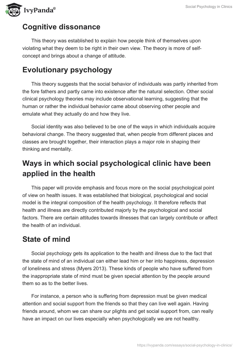 Social Psychology in Clinics. Page 2