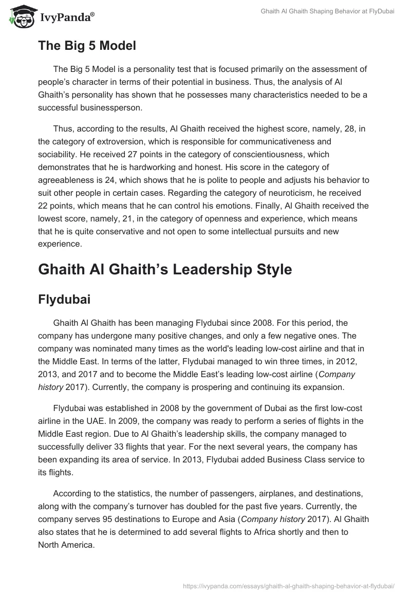 Ghaith Al Ghaith Shaping Behavior at FlyDubai. Page 4