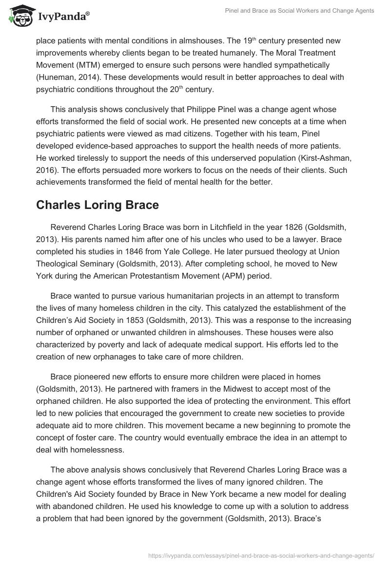 Pinel and Brace as Social Workers and Change Agents. Page 3