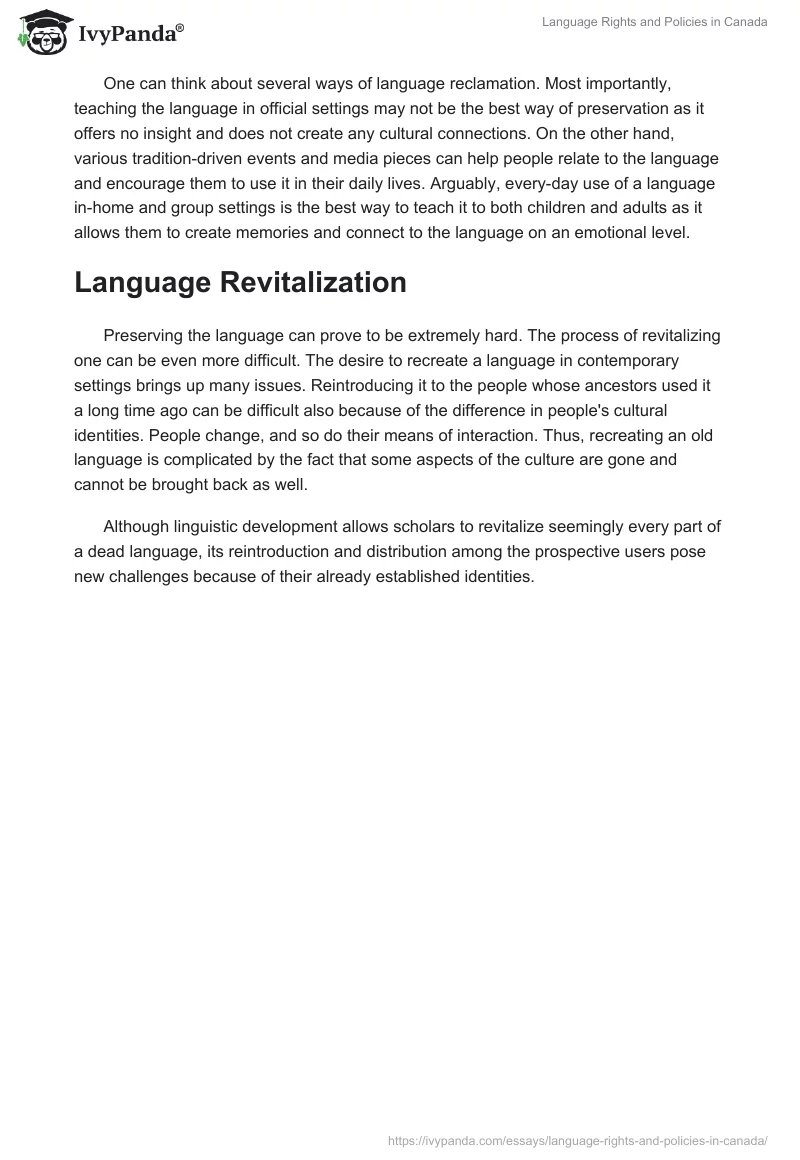 Language Rights and Policies in Canada. Page 2