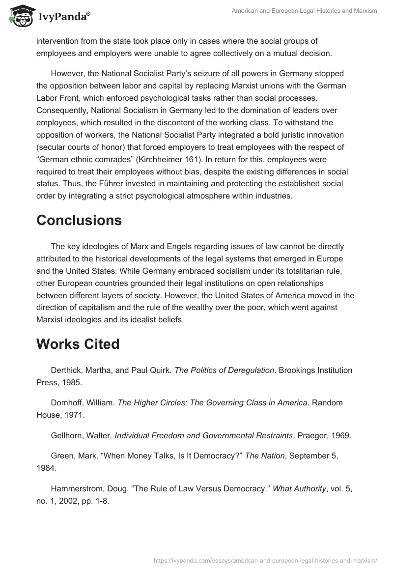 American and European Legal Histories and Marxism. Page 5