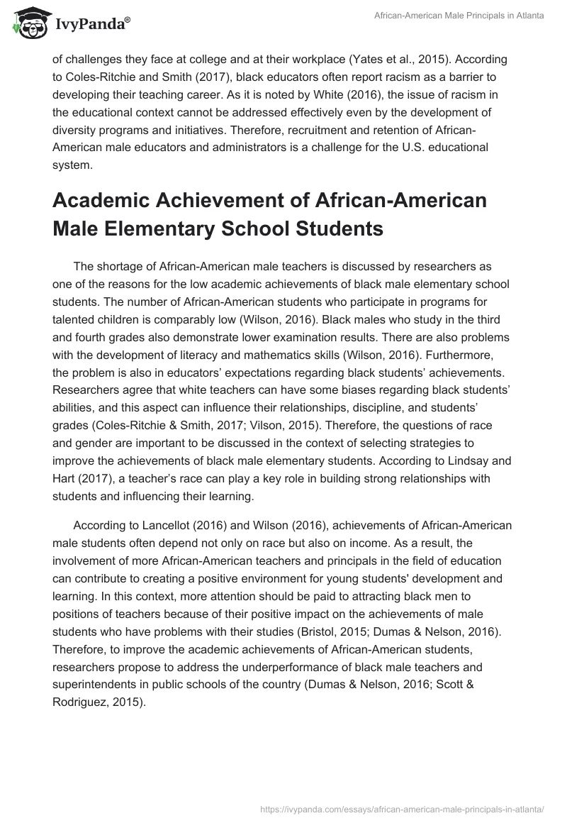 African-American Male Principals in Atlanta. Page 2