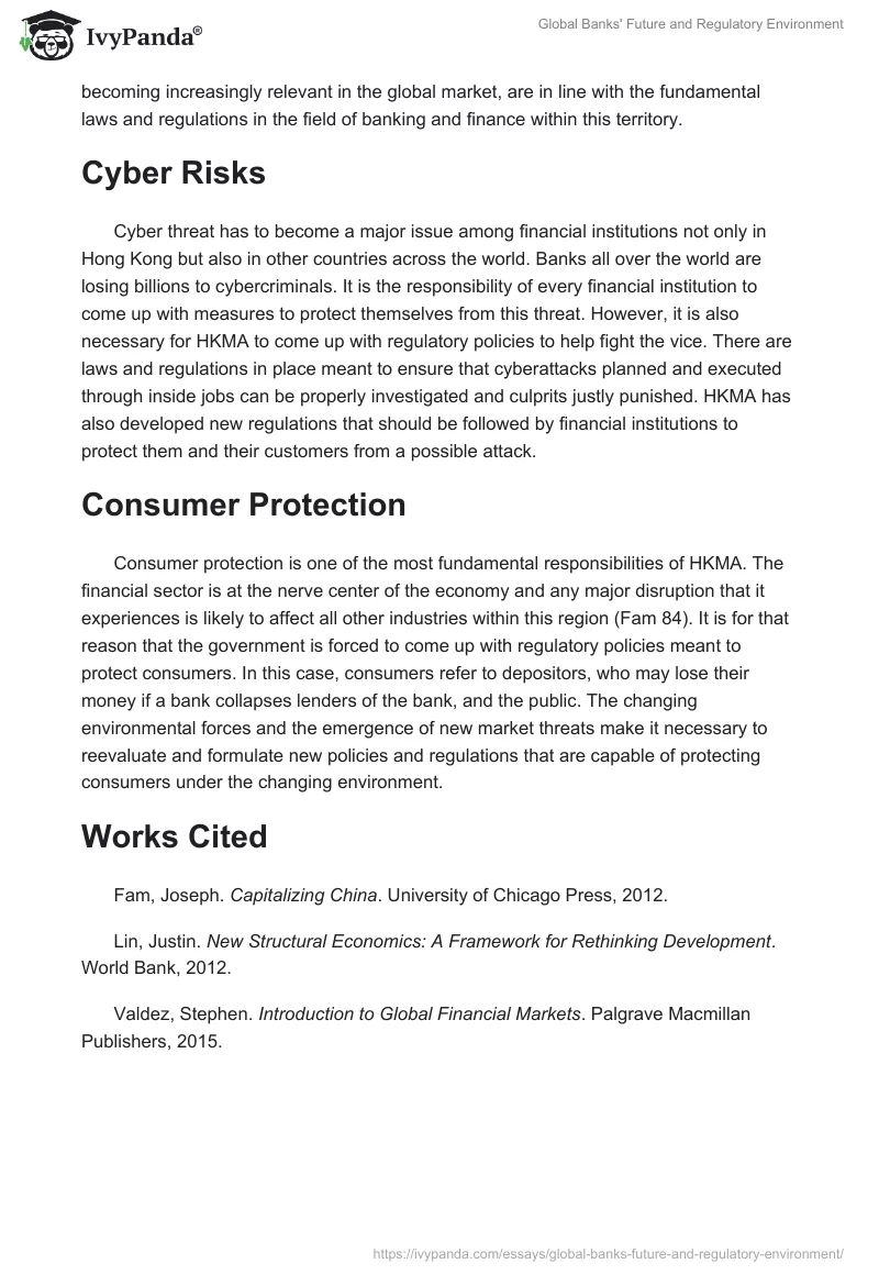 Global Banks' Future and Regulatory Environment. Page 2
