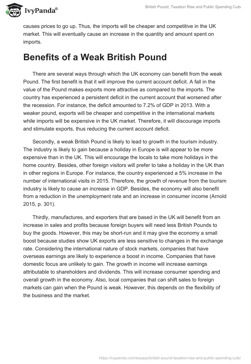 British Pound, Taxation Rise and Public Spending Cuts. Page 3