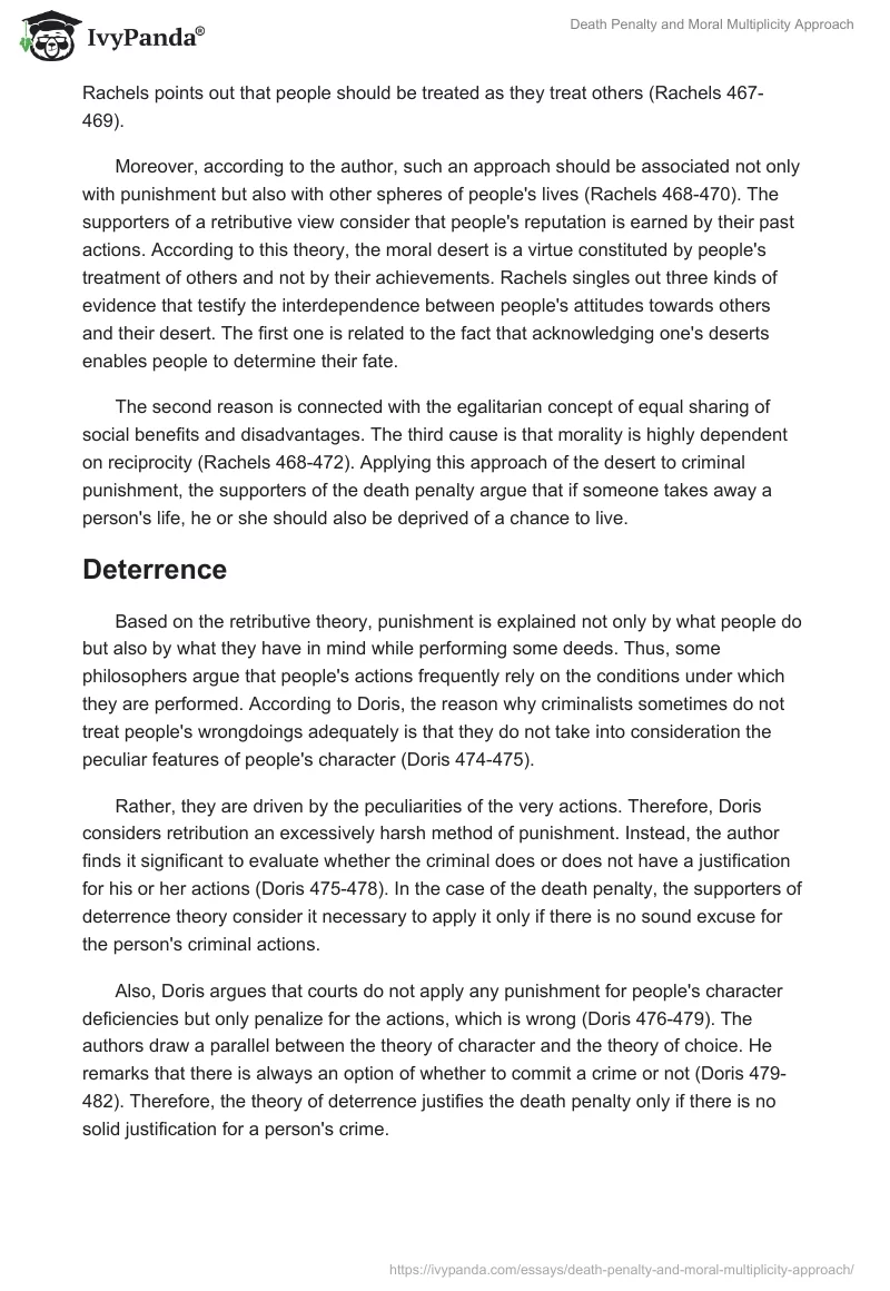 Death Penalty and Moral Multiplicity Approach. Page 5
