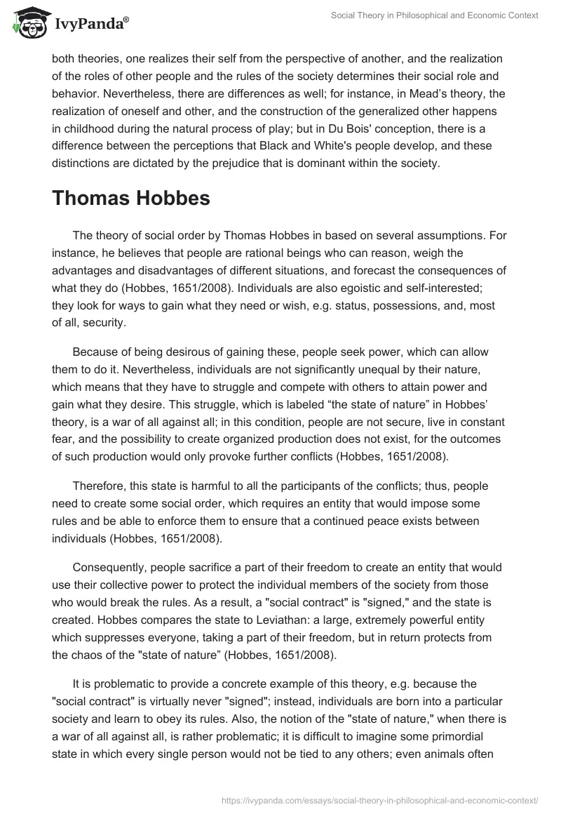 Social Theory in Philosophical and Economic Context. Page 5