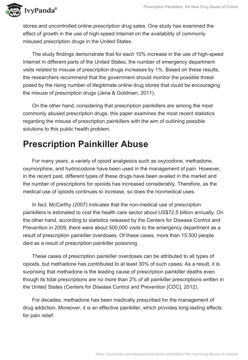 Prescription Painkillers, the New Drug Abuse of Choice. Page 2