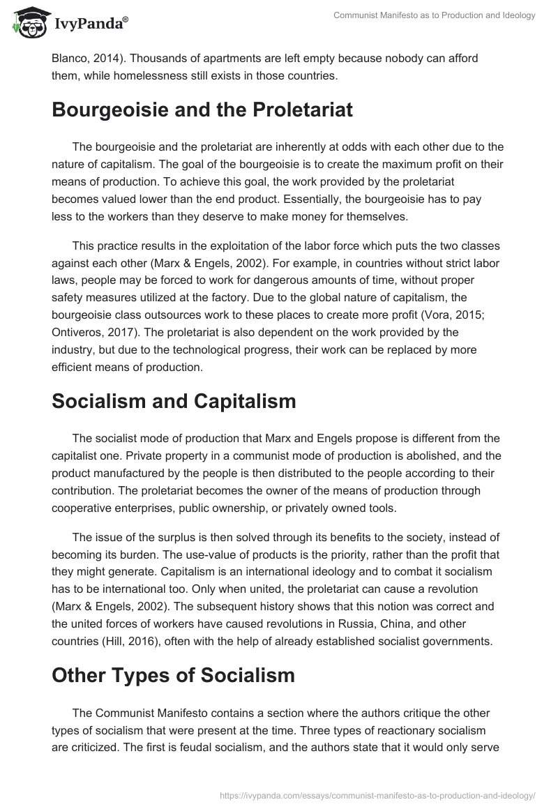 Communist Manifesto as to Production and Ideology. Page 3
