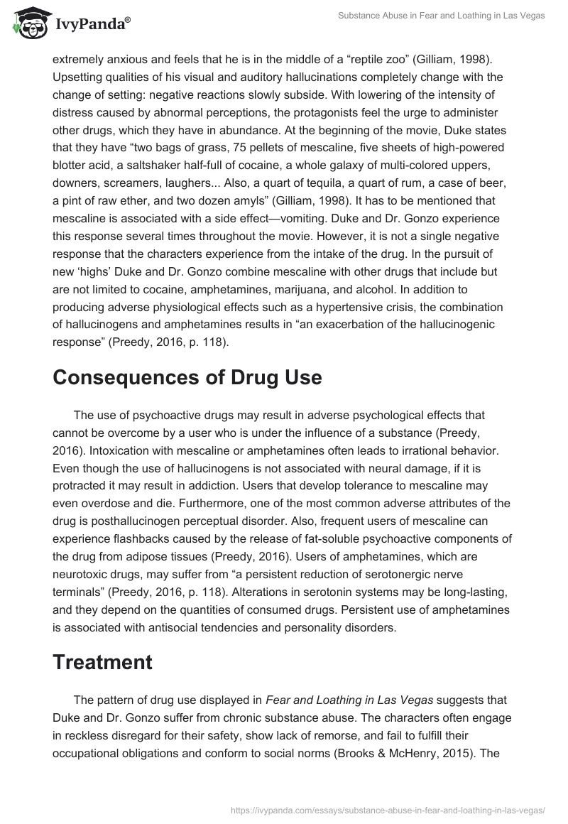 Substance Abuse in Fear and Loathing in Las Vegas. Page 2