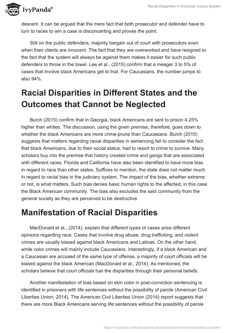 Racial Disparities in American Justice System. Page 4