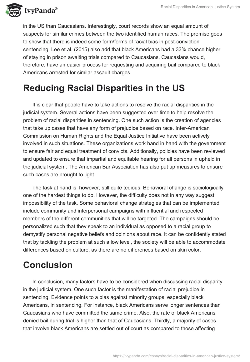 Racial Disparities in American Justice System. Page 5