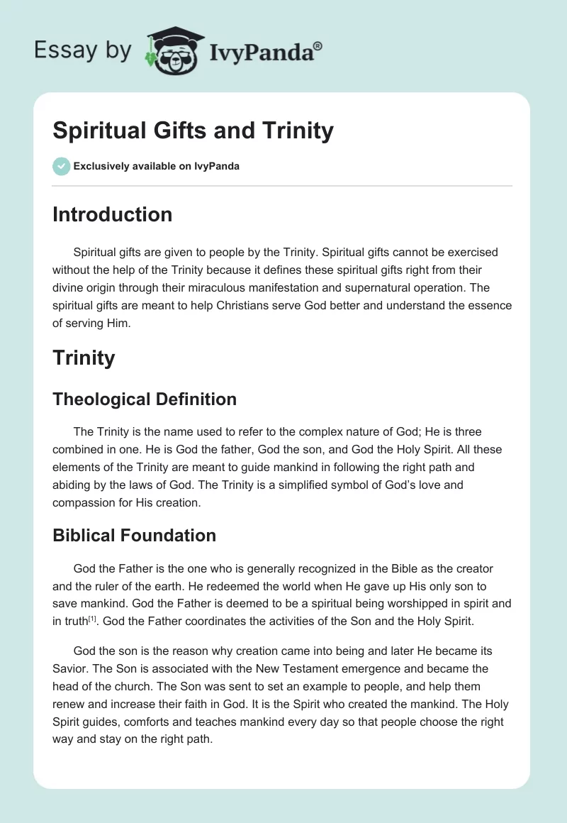 Spiritual Gifts Study - Mallory Wesleyan Church