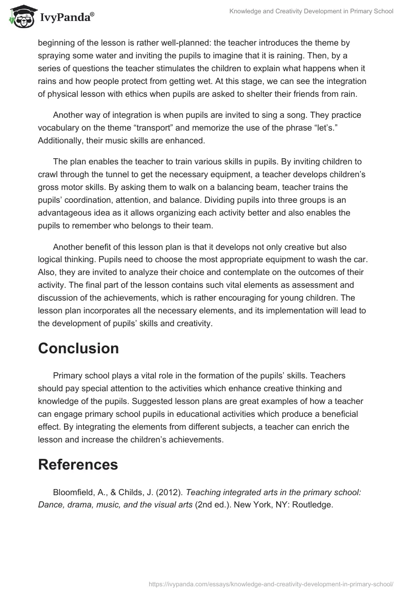 Knowledge and Creativity Development in Primary School. Page 3